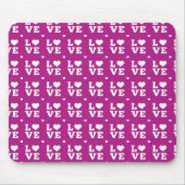 PINK UND WEISSE LIEBE MIT HERZEN MOUSEPAD (Vorne)