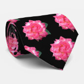 PINK UND WEISSE ROSE KRAWATTE (Gerollt)