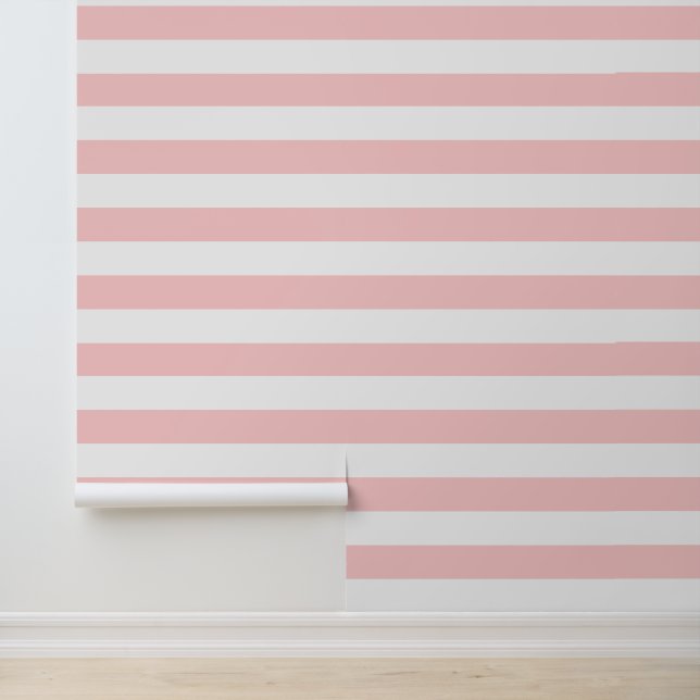 Pink und weiße weiße Streifen Tapete (Anwendung)