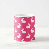 Pink und White Bunnies Tasse (Mittel)