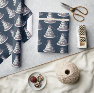 Pink und White Cake Geschenkpapier