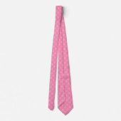 Pink und White Corona-Virus Muster Neck Tie Krawatte (Rückseite)