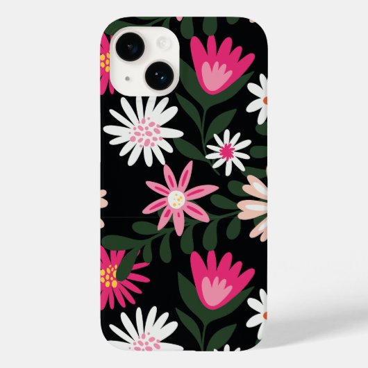 Pink und White Daisy Muster Case-Mate iPhone Hülle (Rückseite)