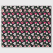 Pink und White Daisy Muster Geschenkpapier (Flach)
