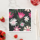 Pink und White Daisy Muster Serviette (Beispiel)