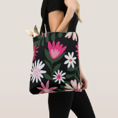 Pink und White Daisy Muster Tasche (Von Nahem)
