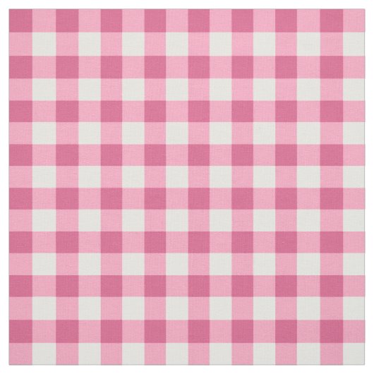 Pink und White Gingham Karo Stoff (Muster)