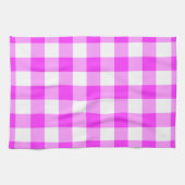 Pink und White Gingham Muster Handtuch (Horizontal)