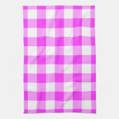 Pink und White Gingham Muster Handtuch (Vertikal)