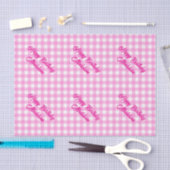 Pink und White Gingham Muster Seidenpapier (Handwerk)