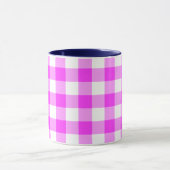 Pink und White Gingham Muster Tasse (Zentrum)