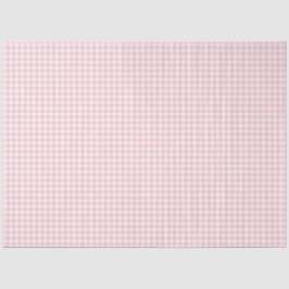 Pink und White Gingham Musterteppichpapier Seidenpapier