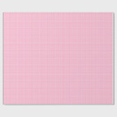Pink und White Gingham Wrapping Paper Geschenkpapier (Flach)