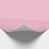 Pink und White Gingham Wrapping Paper Geschenkpapier (Ecke)
