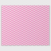 Pink und White Herringbone-Umhüllungspapier Geschenkpapier (Flach)