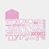 Pink und White Hugs und Kisses Pattern Gefälligkei Geschenkschachtel (Ungefaltet)