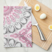Pink und White Mandala Muster Geschirrtuch (Viertel Falte)