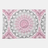 Pink und White Mandala Muster Geschirrtuch (Horizontal)