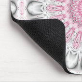 Pink und White Mandala Muster Mousepad (Ecke)