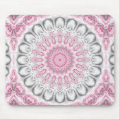 Pink und White Mandala Muster Mousepad (Vorne)