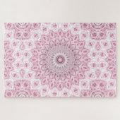 Pink und White Mandala Muster Puzzle (Horizontal)