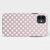 Pink und White Polka Dot Muster Case-Mate iPhone Hülle (Rückseite (Horizontal))