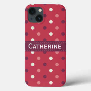 Pink und White Polka Dot Muster Case-Mate iPhone Hülle