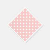 Pink und White Polka Dot Muster Serviette (Ecke)