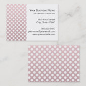 Pink und White Polka Dot Muster Visitenkarte (Vorne/Hinten)