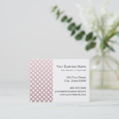 Pink und White Polka Dot Muster Visitenkarte (Stehend Vorderseite)