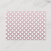 Pink und White Polka Dot Muster Visitenkarte (Rückseite)