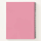 Pink und White Polka Dots Personalisiertes Sketchb Notizblock (Rückseite)
