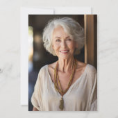 Pink und White Poppy 90. Geburtstag Einladung (Rückseite)