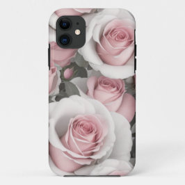Pink und White Roses Handy Case