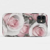 Pink und White Roses Handy Case (Rückseite (Horizontal))