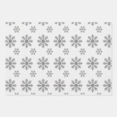 Pink und White Snowflake Wrapping Paper Geschenkpapier Set (Vorderseite 2)