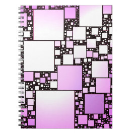 Pink und White Square tanzendes SpiralNotebook Notizblock