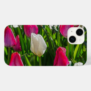 Pink und White Tulips Painterly iPhone Case