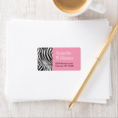 Pink und Zebra Print Address Labels Adressaufkleber (Insitu)