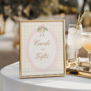 Pink- und Zitronengelbe Karten und Geschenke zum T Poster