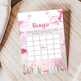 Pink Under the Sea Baby Shower Bingo Game