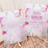 Pink Under the Sea Baby Shower Einladung