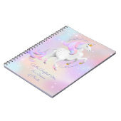 Pink Unicorn Baby Girl Spiral Foto Notebook Notizblock (Linke Seite)