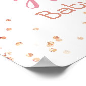 Pink Unicorn Babydusche Begrüßungszeichen Poster (Ecke)