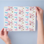 Pink Unicorn Birthday Party Scrapbook Paper Flyer (Hand)