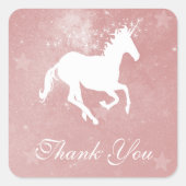 Pink Unicorn Danke, dass du Sticker (Vorderseite)