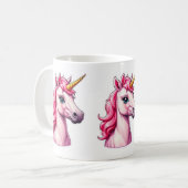 Pink Unicorn Fantasy Kaffeetasse (Vorderseite Links)