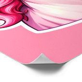 Pink Unicorn Fantasy Poster (Ecke)