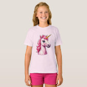 Pink Unicorn Fantasy T-Shirt (Vorne ganz)
