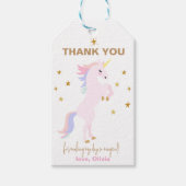 Pink Unicorn Geschenketiketten, Liebesmarken Geschenkanhänger (Vorderseite)